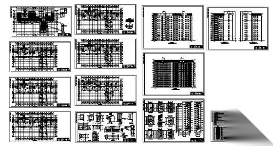 某十二层住宅楼建筑施工图cad施工图下载【ID:149572113】