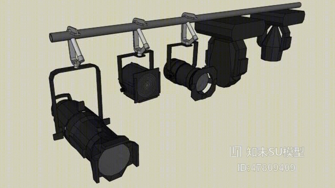 筒灯射灯SU模型下载【ID:417921643】