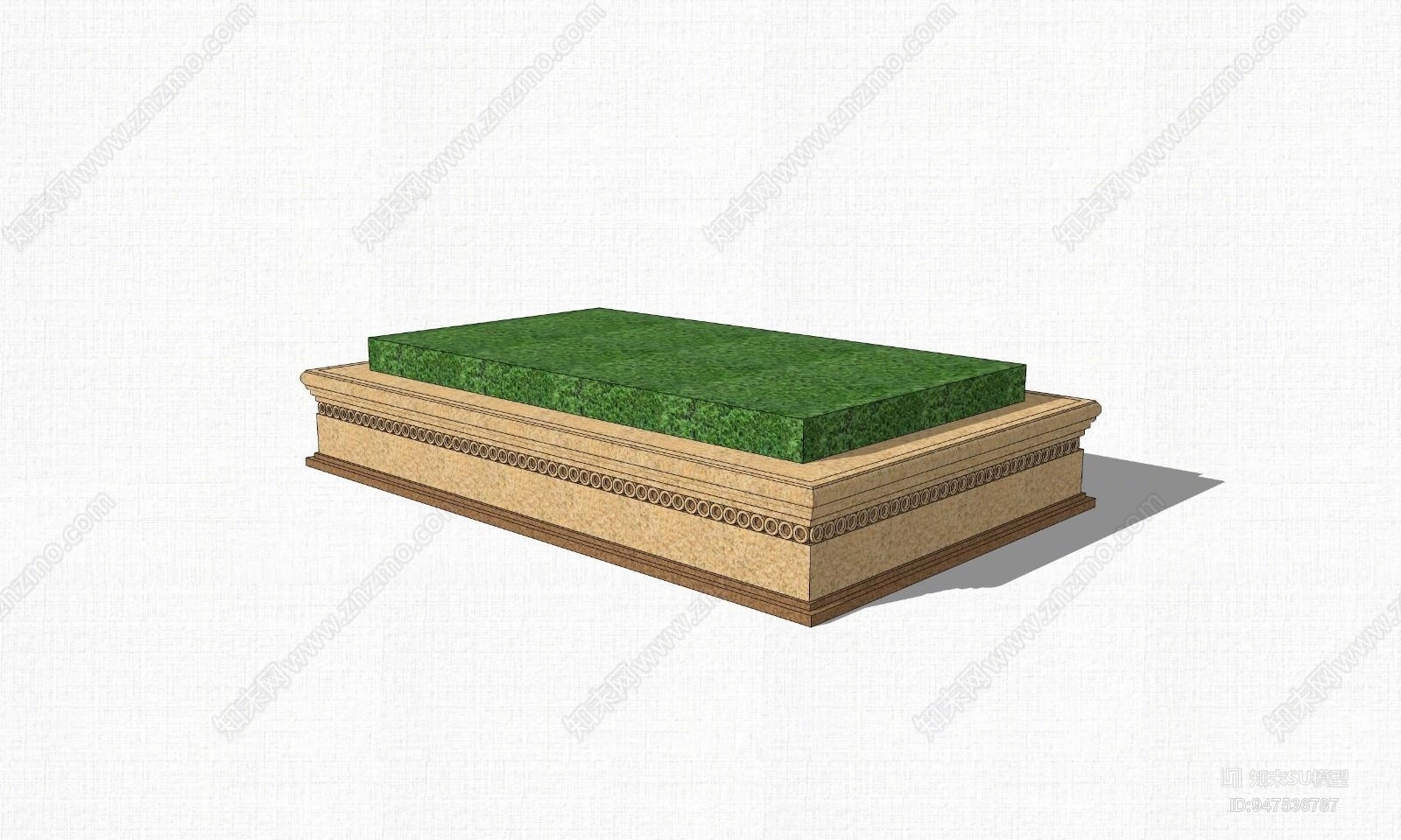 现代方形树池SU模型下载【ID:947536787】