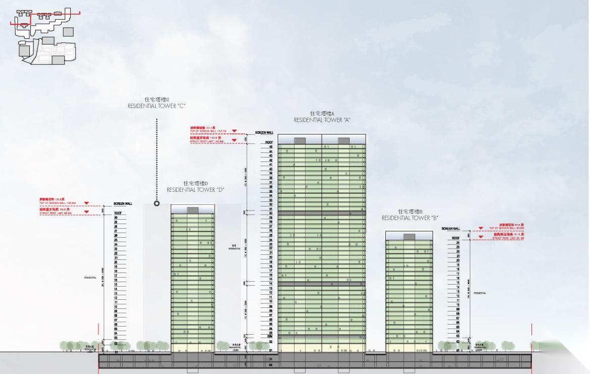 [深圳]超高层玻璃幕墙双塔式商业综合体建筑设计方案文...cad施工图下载【ID:165925112】