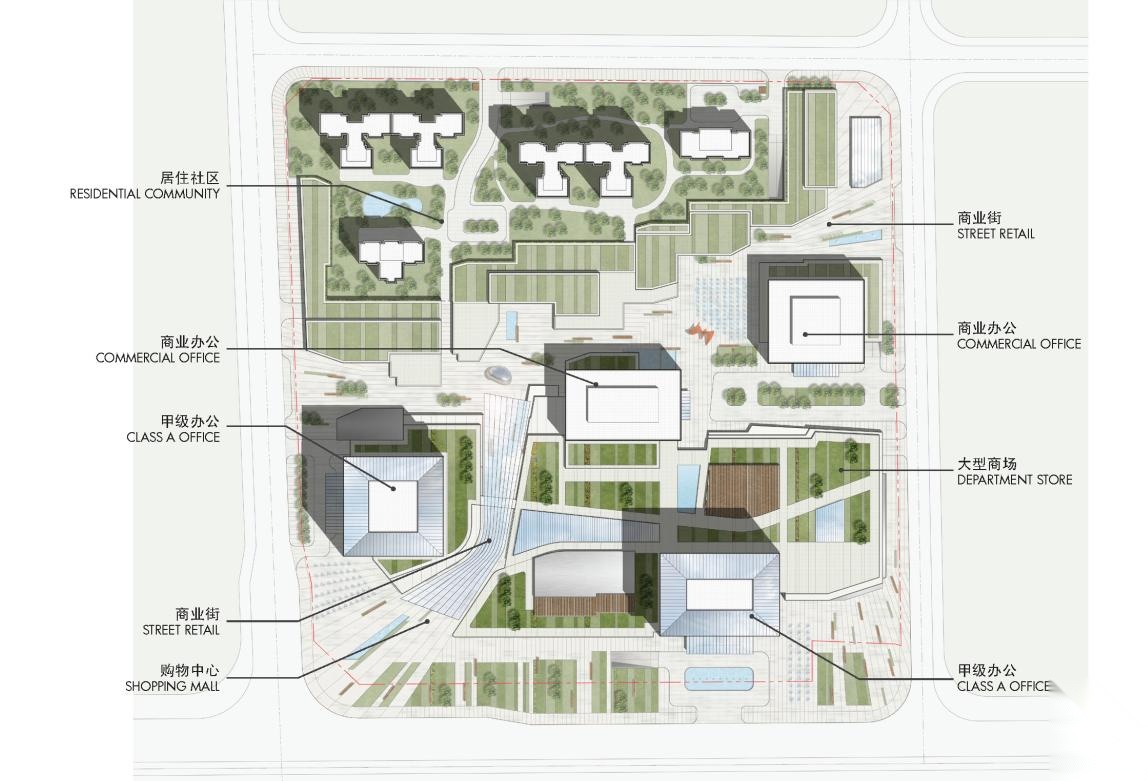 [深圳]超高层玻璃幕墙双塔式商业综合体建筑设计方案文...cad施工图下载【ID:165925112】