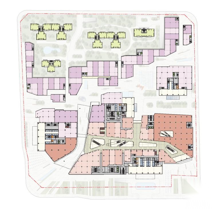 [深圳]超高层玻璃幕墙双塔式商业综合体建筑设计方案文...cad施工图下载【ID:165925112】