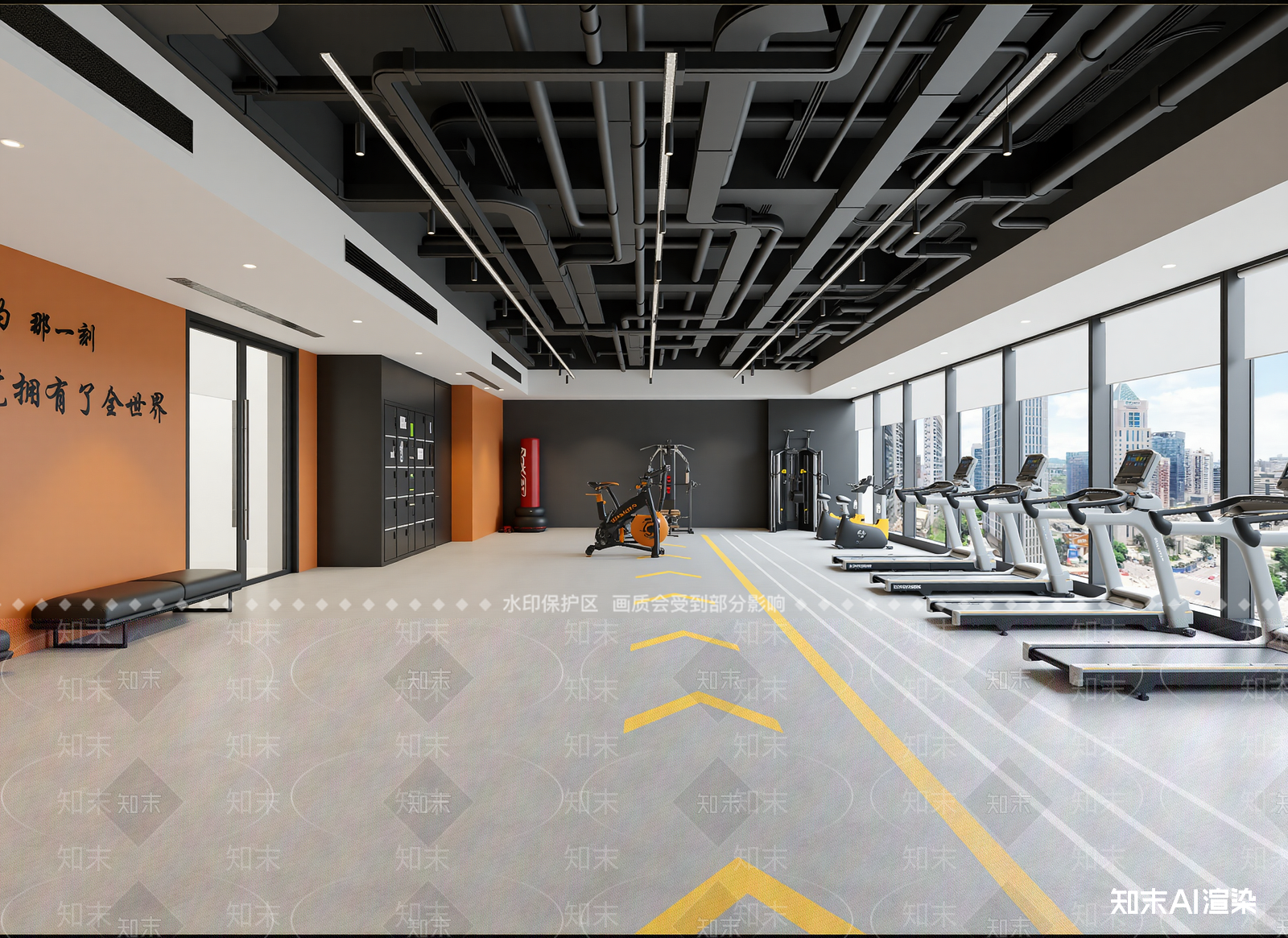 现代健身房3D模型下载【ID:1214774022】