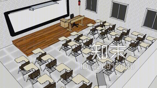 教室SU模型下载【ID:420918040】