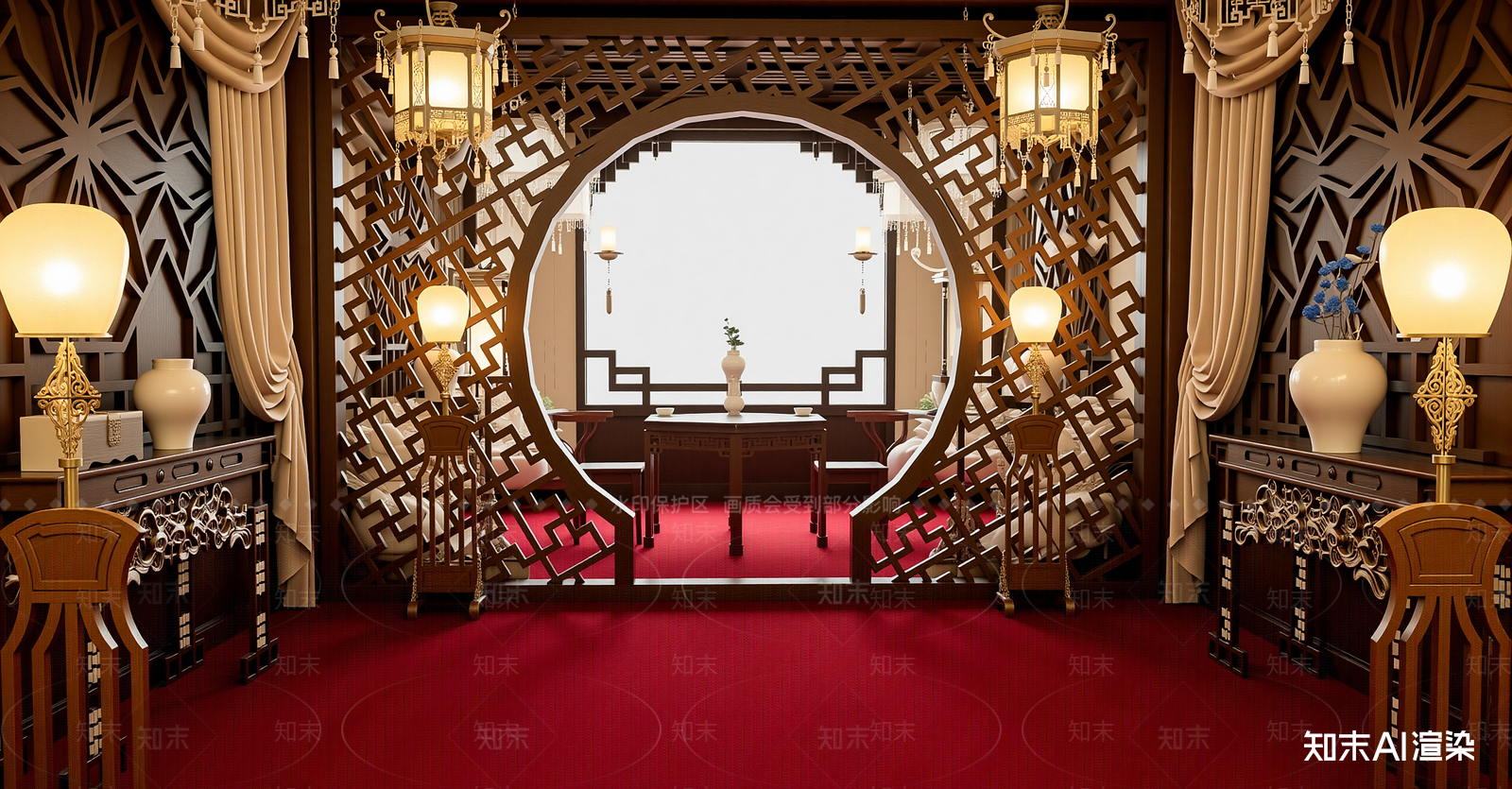 中式博物馆SU模型下载【ID:1216062013】