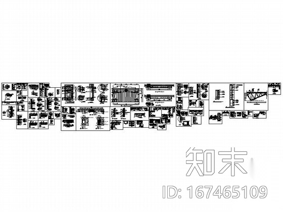 成套装饰墙面造型节点详图CAD图块下载cad施工图下载【ID:167465109】