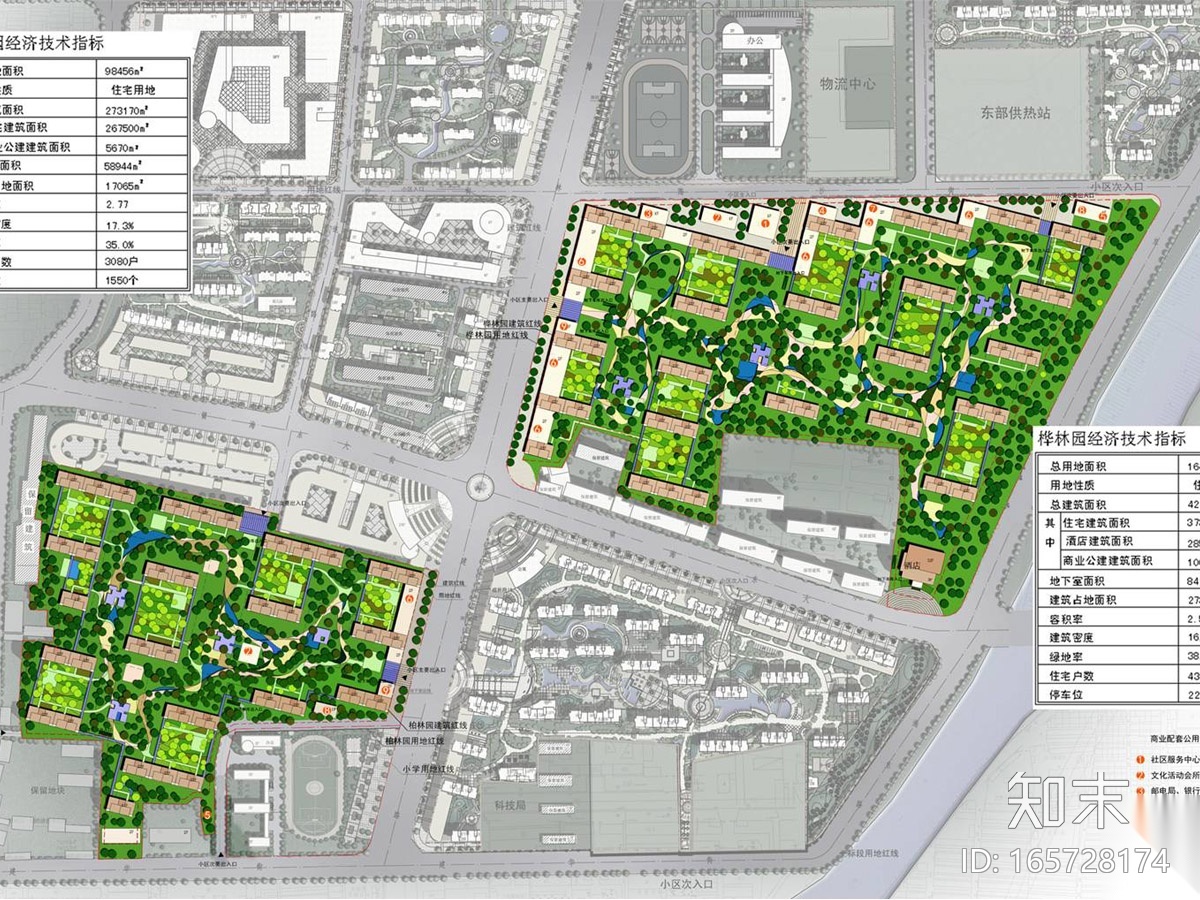 [河北]生态绿色居住区景观规划设计方案cad施工图下载【ID:165728174】