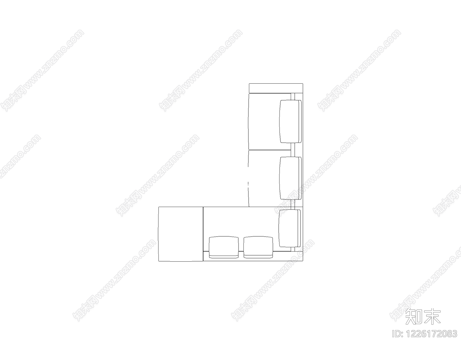 沙发cad施工图下载【ID:1226172083】