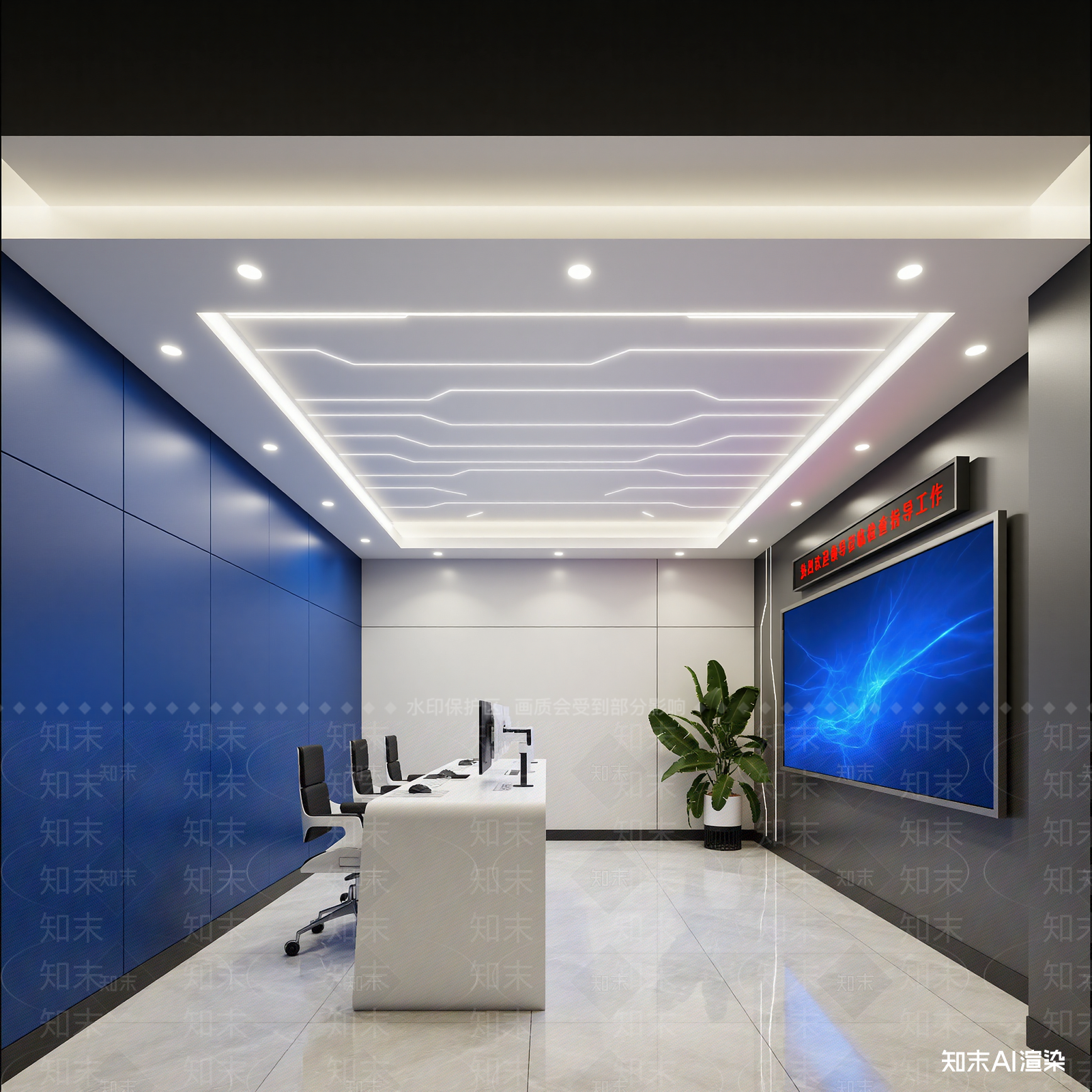 现代指挥中心3D模型下载【ID:1214393804】
