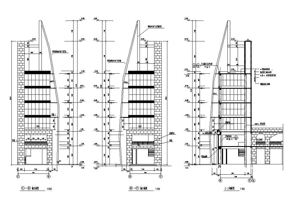 5套商业综合建筑设计方案初设图CADcad施工图下载【ID:151644128】