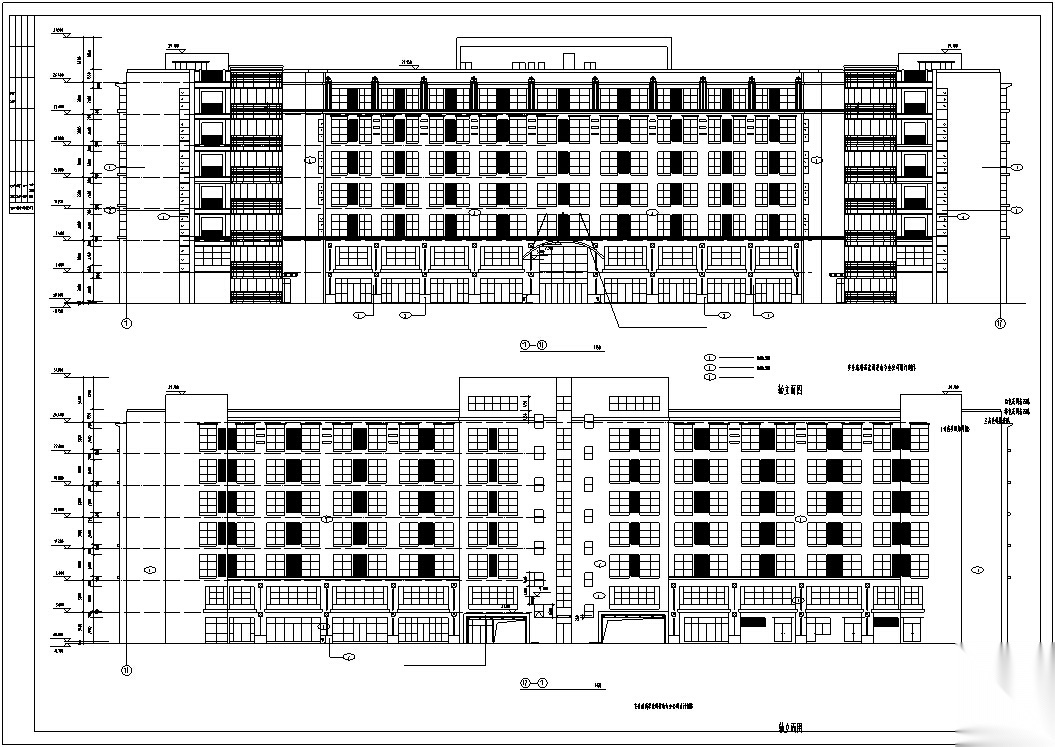 5套商业综合建筑设计方案初设图CADcad施工图下载【ID:151644128】