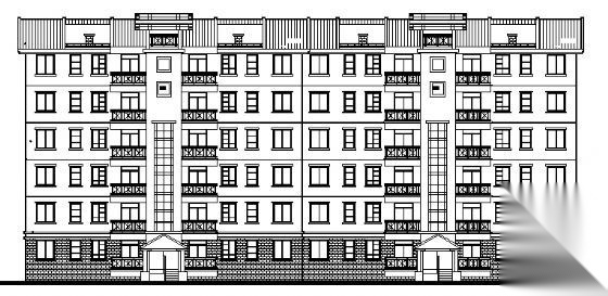 某六层住宅楼建筑施工图cad施工图下载【ID:149573112】