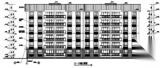 某六层住宅楼建筑施工图cad施工图下载【ID:149573112】