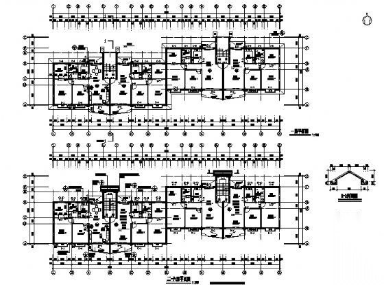 某六层住宅楼建筑施工图cad施工图下载【ID:149573112】