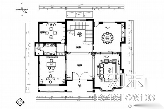 豪华欧式两层别墅室内装修图（含效果）cad施工图下载【ID:161726103】