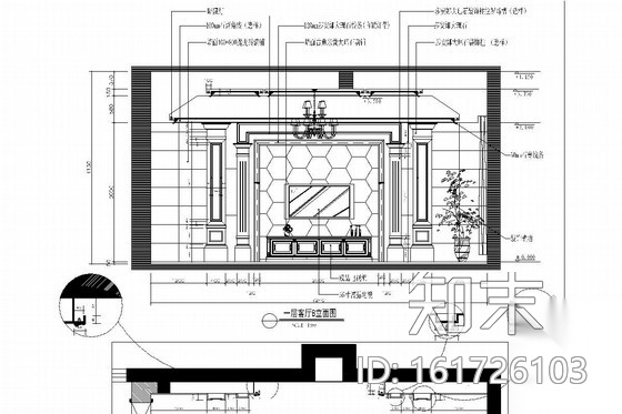 豪华欧式两层别墅室内装修图（含效果）cad施工图下载【ID:161726103】