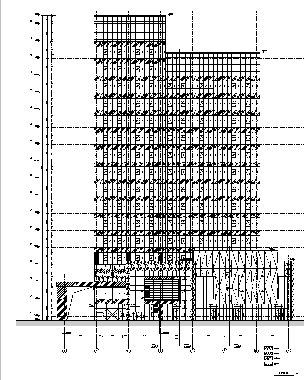 [上海]高层商业办公综合体建筑项目全套审图版施工图下载【ID:151482126】