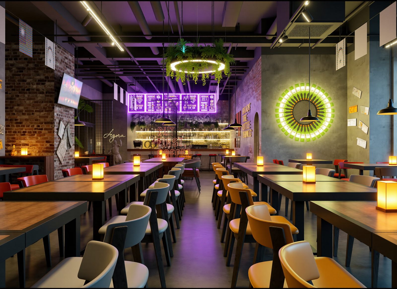 工业西餐厅3D模型下载【ID:1215082016】