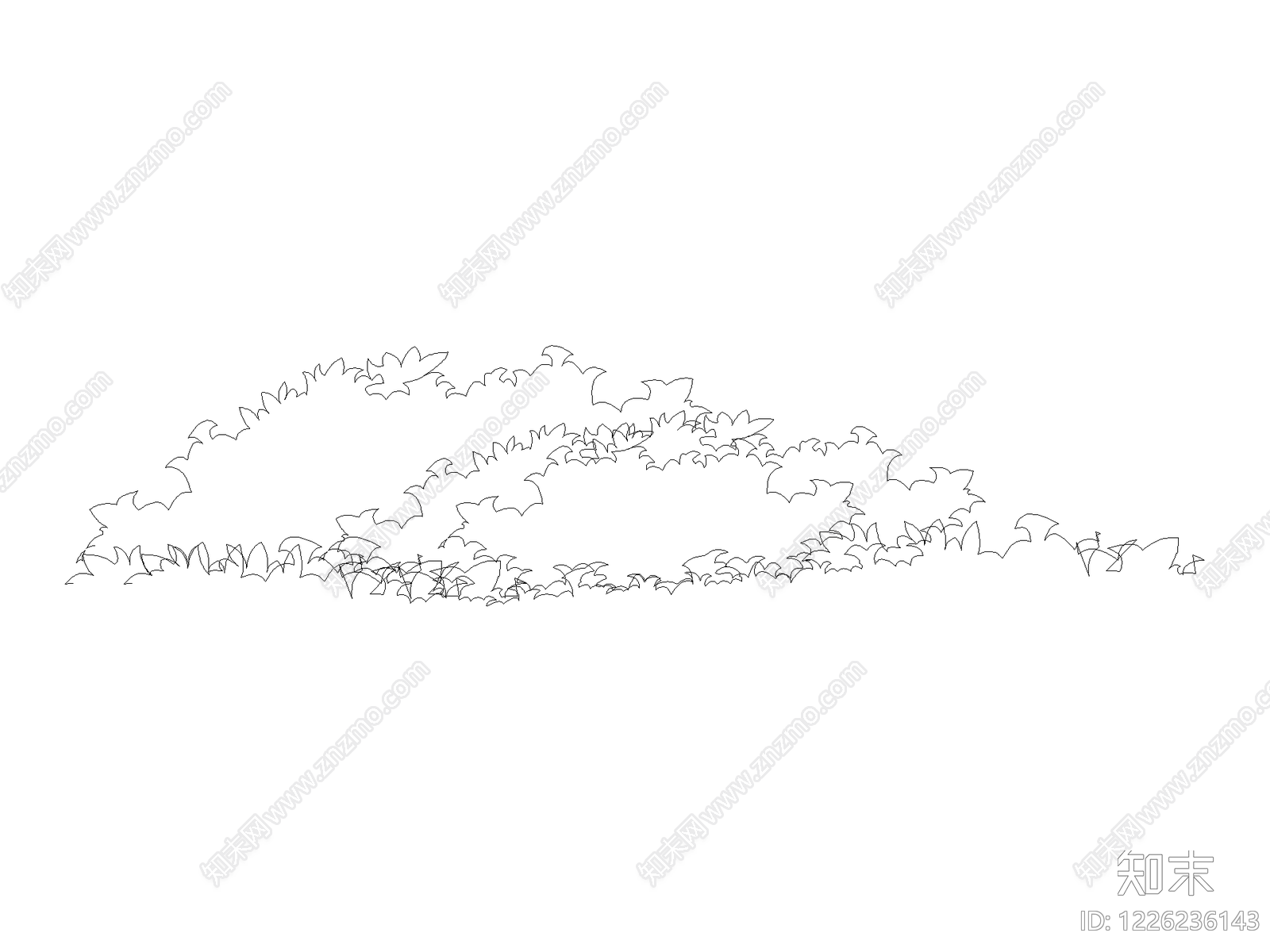 现代灌木种植CAD图纸