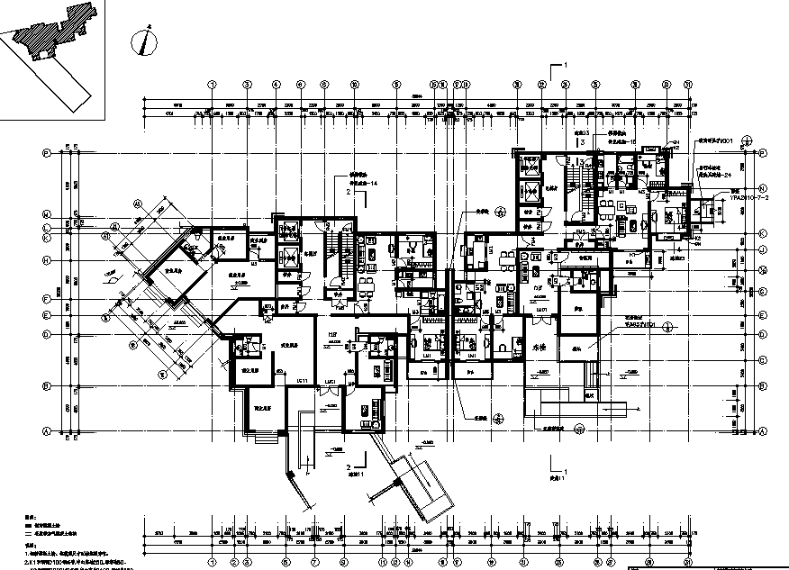高层塔式商场住宅建筑施工图cad施工图下载【ID:149558190】