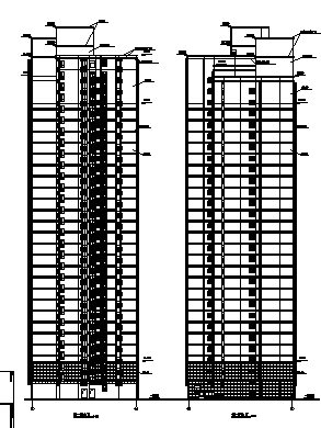 高层塔式商场住宅建筑施工图cad施工图下载【ID:149558190】