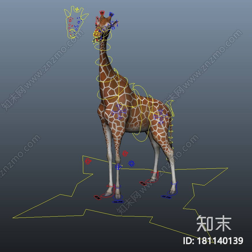 长颈鹿CG模型下载【ID:181140139】