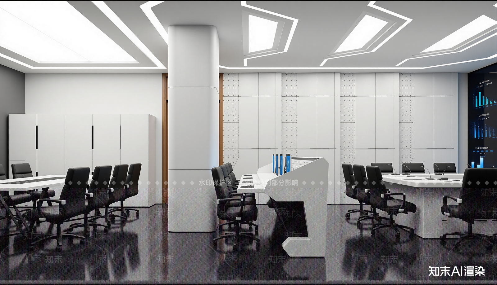 现代会议室3D模型下载【ID:1214588193】