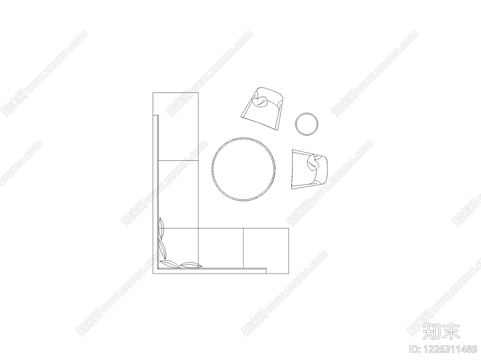 家装图块cad施工图下载【ID:1226311489】