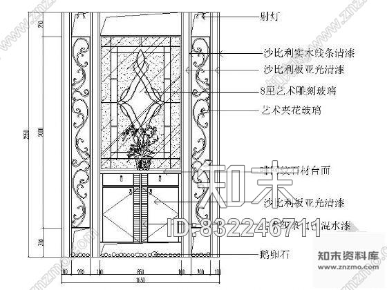 图块/节点欧式玄关立面图cad施工图下载【ID:832246711】