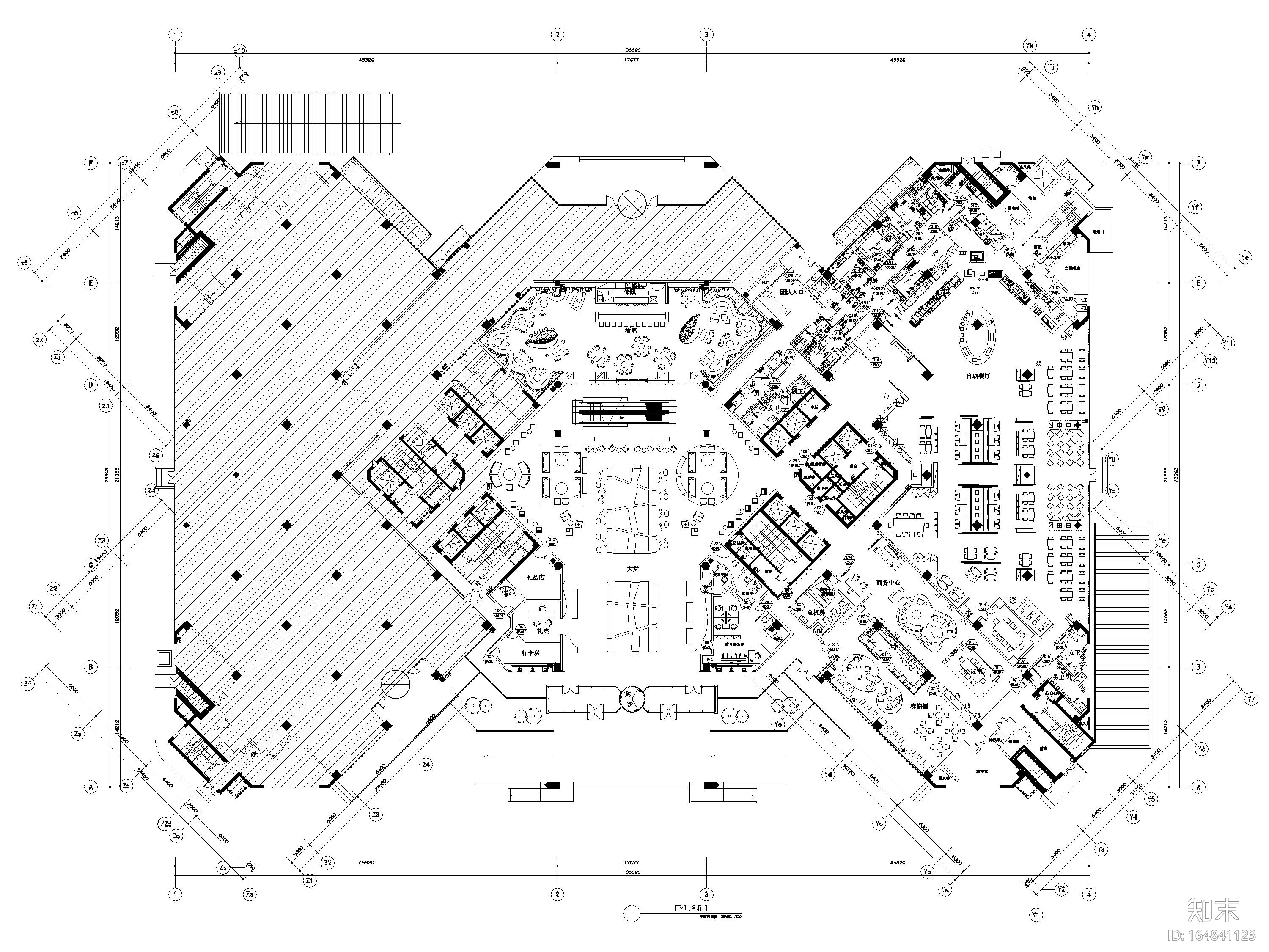 [上海]铂尔曼五星级酒店设计施工图+效果图cad施工图下载【ID:164841123】