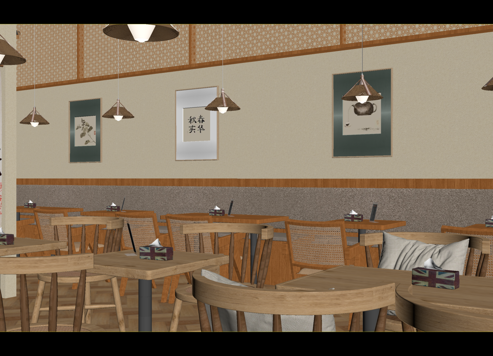 新中式茶馆3D模型下载【ID:1214421825】