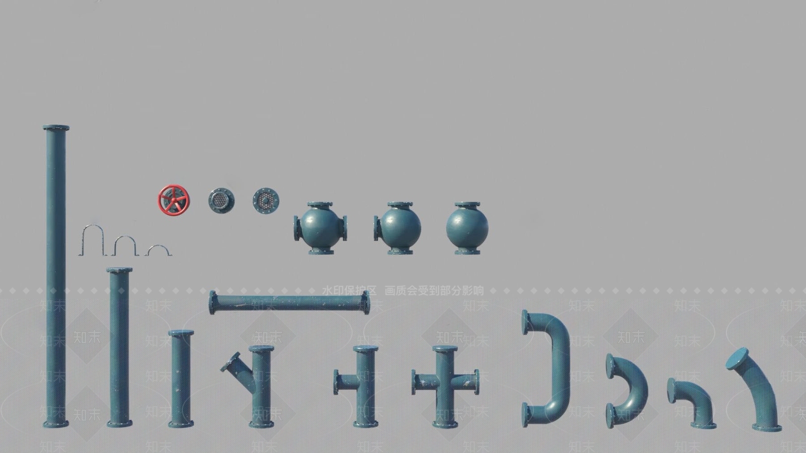 工业风水管3D模型下载【ID:1106266368】