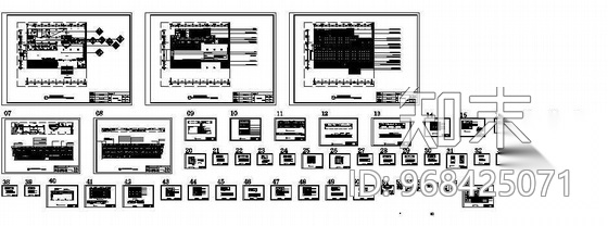 某办公楼装饰装修成套图施工图下载【ID:968425071】