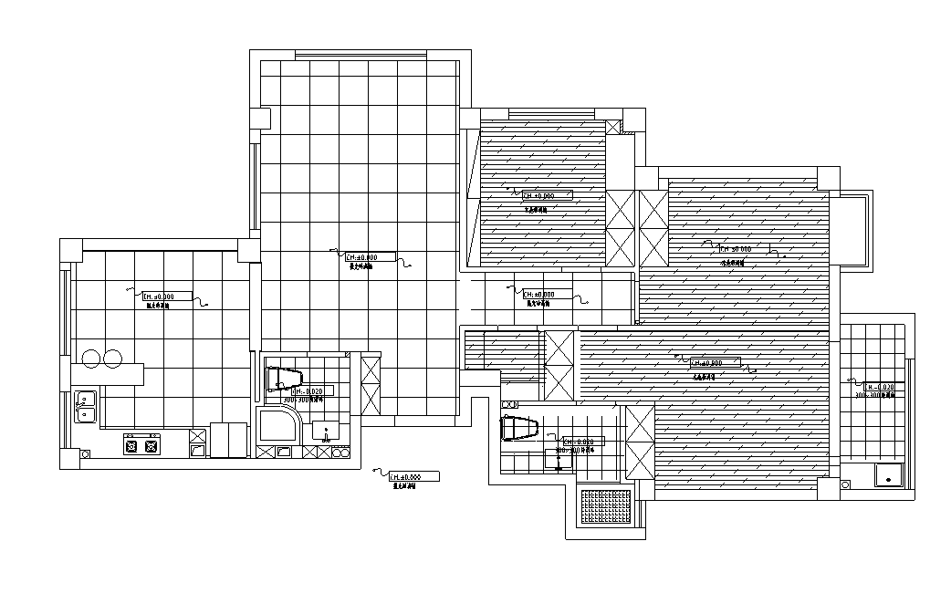 [浙江]温州120㎡黑白调住宅施工图_附效果图施工图下载【ID:168050174】