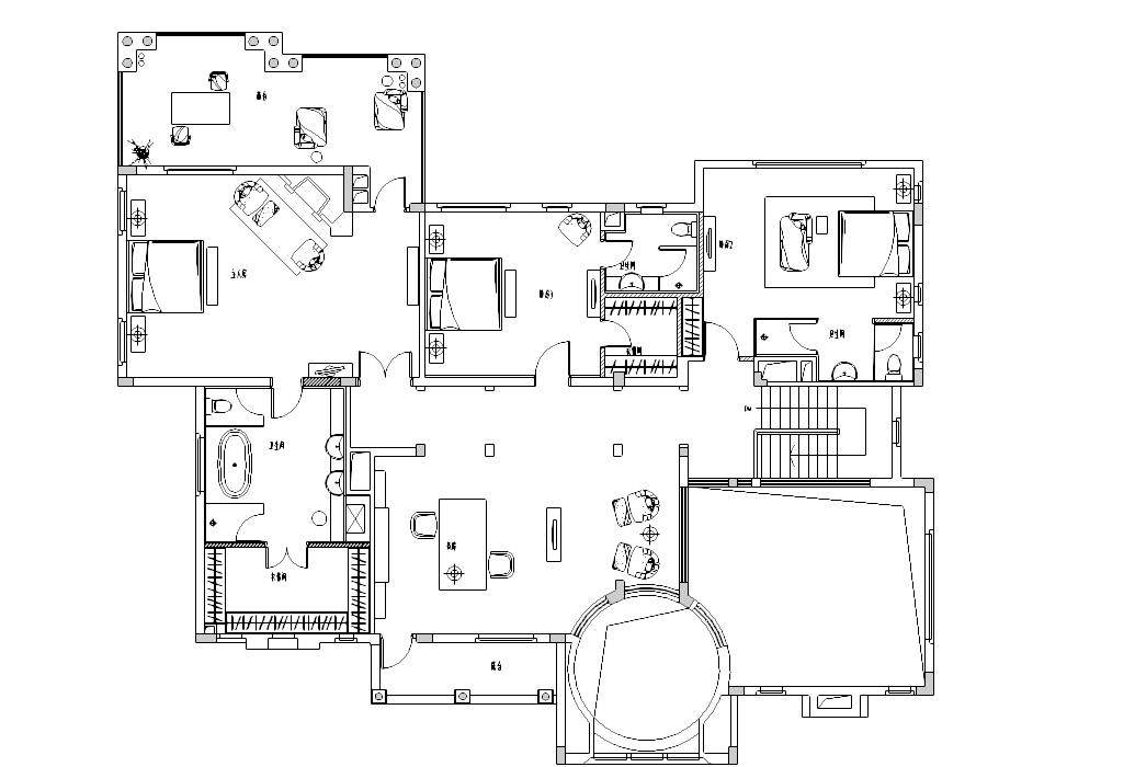 [广东]广州意大利风格九龙湖H5别墅施工图cad施工图下载【ID:161773112】