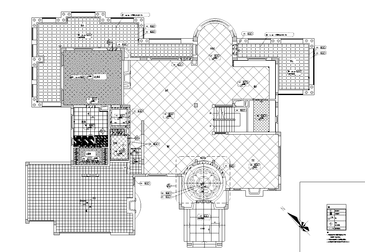 [广东]广州意大利风格九龙湖H5别墅施工图cad施工图下载【ID:161773112】