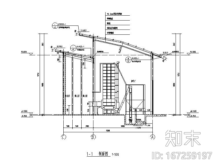 钢结构稻谷烘干厂建筑结构施工图(组合楼板)施工图下载【ID:167259197】