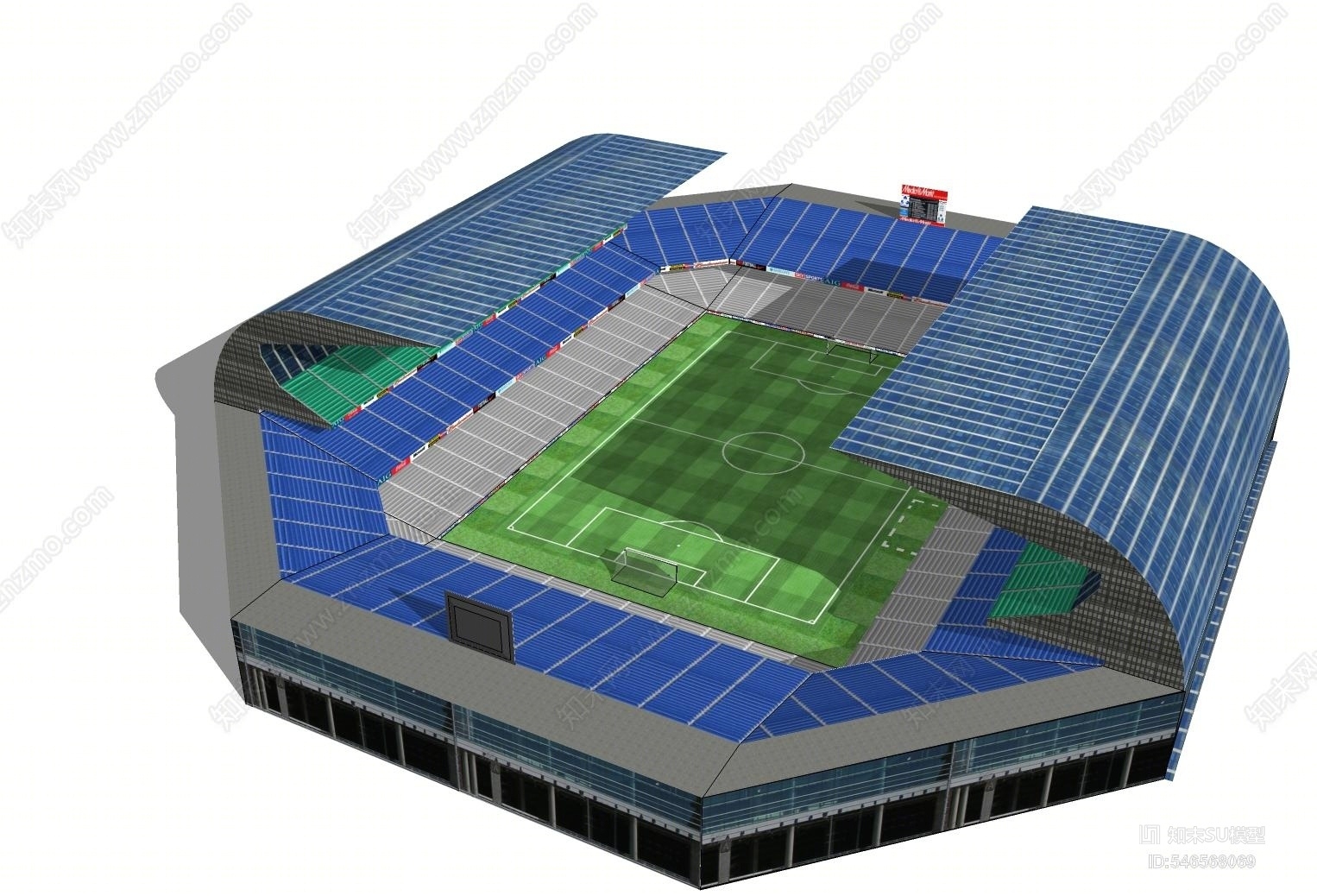 现代风职业比赛体育场馆SU模型下载【ID:546568069】