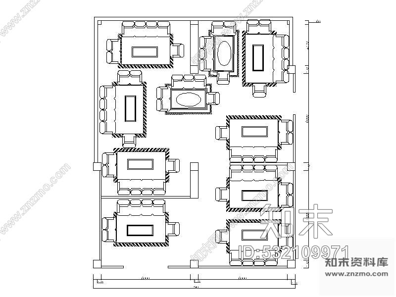 施工图某欧式沙发卖场室内展示装修图施工图下载【ID:532109971】