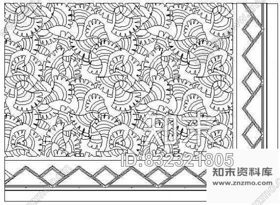 图块/节点中国传统文化地毯图案07cad施工图下载【ID:832321805】