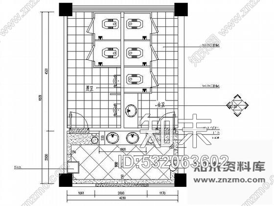 施工图宾馆公共卫生间装修图施工图下载【ID:532063602】