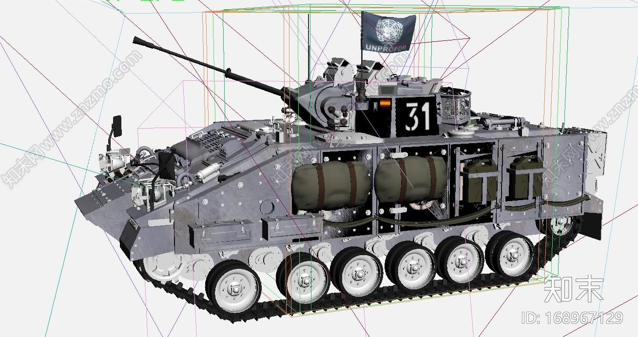 UN联合国装甲车CG模型下载【ID:168967129】