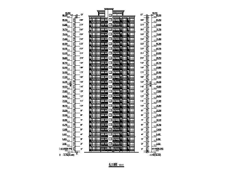 [广东]简约欧式风格塔式住宅楼建筑设计方案文本（含多张...cad施工图下载【ID:149782189】