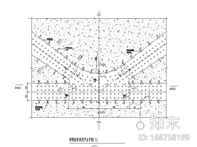 伸臂桁架、环桁架节点详图CADcad施工图下载【ID:166758199】