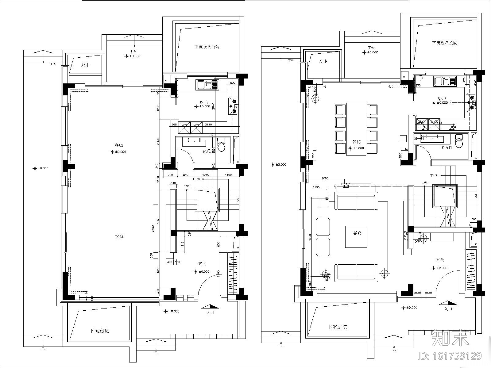 [上海]上海汤臣38河D型4层别墅装修样板房室内装修施工图cad施工图下载【ID:161759129】