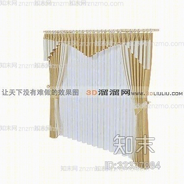 窗帘243D模型下载【ID:32327884】