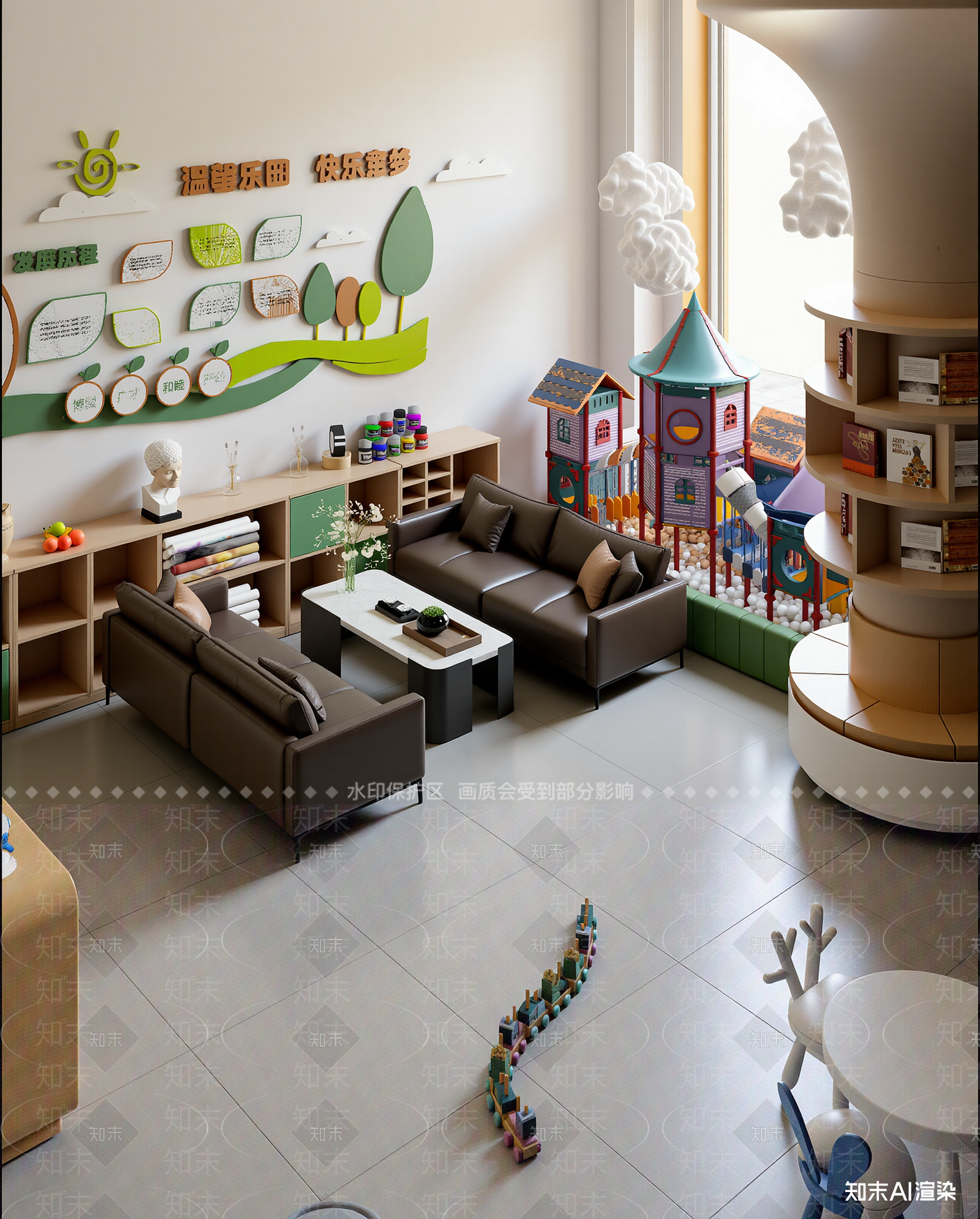 现代儿童乐园3D模型下载【ID:1214560286】