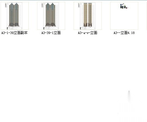 [长沙]某国际广场超高层住宅立面方案图（163.3米、含彩...cad施工图下载【ID:166058149】