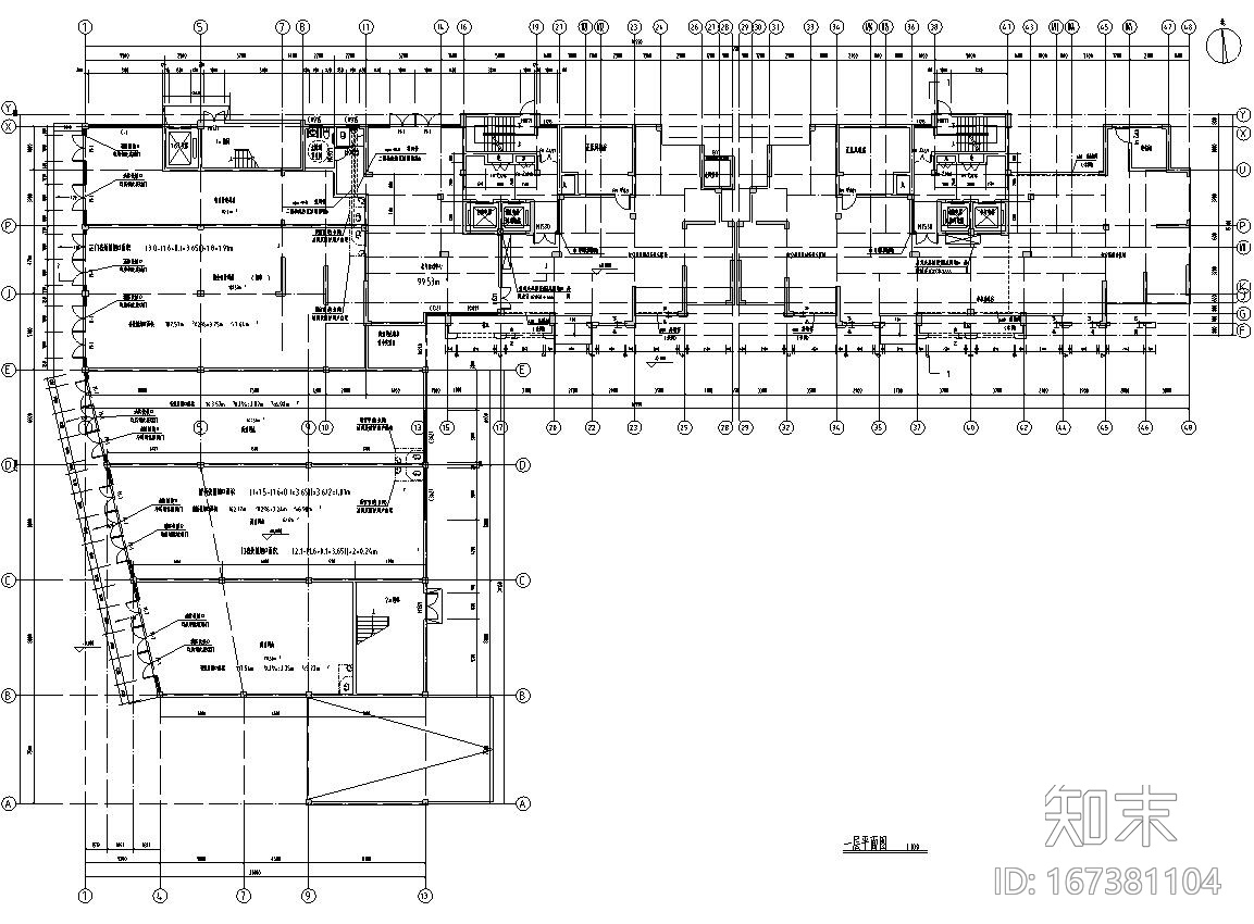 [浙江]现代风格住宅建筑施工图（1栋）cad施工图下载【ID:167381104】