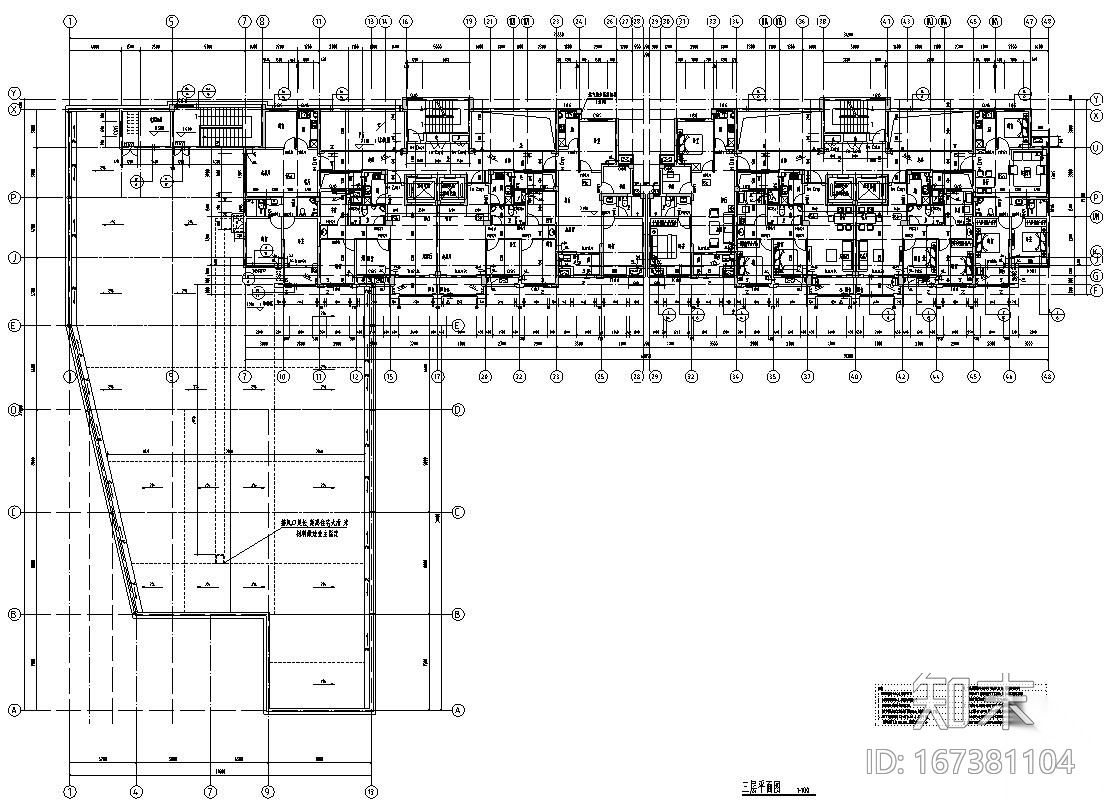 [浙江]现代风格住宅建筑施工图（1栋）cad施工图下载【ID:167381104】